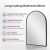 MAYEERTY 35.83x24.02x1.10in Aluminum Thin Edge Right-Angle Arch Black Hanging Mirror (Double-Sided) - 4 of 4