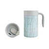 Byo 20 Oz Stainless Steel Insulated Mug, Reusable Drinkware with Handle, Leak-Proof Lid, Wide Mouth Opening, Thermal Commuter Cup (White Wood) - 3 of 3