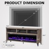 Amerlife 65" TV Stand with 60" Glass Electric Fireplace - 4 of 4
