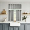 2pc 54"x36" Archaeo Light Filtering Cotton Blend Button Tab Top Cafe Curtain Panel Pair Gray - image 4 of 4