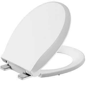 Durable Open Front Toilet Seat with Lid, Quick Installation and Easy Use for Office, Church, Hospital - Safety Features Reduce Call-Backs - 1 of 4