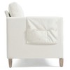 79.5" PU Solid Wood 3-Seater Sofa with Side Pocket and High Resilience Cushions - 3 of 4