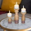 Mela Artisans Gramercy Candleholders in Red, Set of 3 - 2 of 4