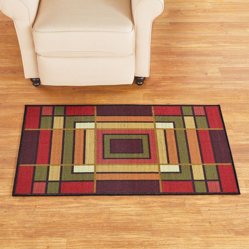 Collections Etc Elegant Color Block Rug, 2 of 6
