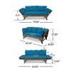 82" Modern Convertible Outdoor Daybed Sofa with Adjustable Sides and Weather-Resistant Cushions, Acacia Wood Frame for Patio -3irtyhousy - 4 of 4