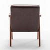 Maliang Modern Upholstered Chair, Solid Wood Frame, Thick Backrest - 3 of 4