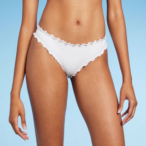 Reis mythologie dorp Women's Ruffle Cheeky Bikini Bottom - Shade & Shore™ White M : Target