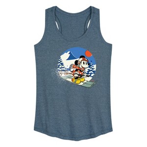 Women's - Disney - Minnie Ski Graphic Racerback Tank - 1 of 4
