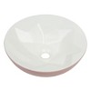 16" Round Ceramic Vessel Bathroom Sink – Modern Textured Interior Bowl Design - 4 of 4