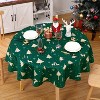 Christmas Table Cloth Round 60 Inch, Waterproof Winter Holiday Xmas Deer Tree Kitchen Christmas Decorations for Table, Round Table Cloth for Home - 2 of 4