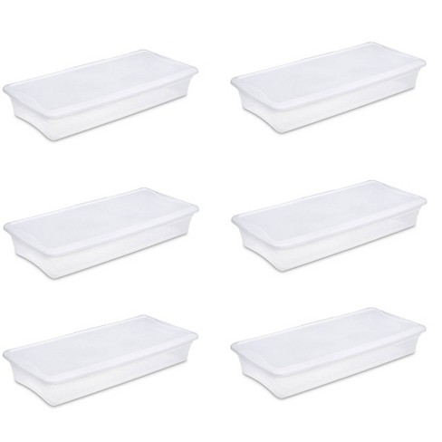 Homz 3421clrddc.02 Large 41 Quart Clear Plastic Under Bed