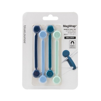 4pk MagWrap Magnetic Cable Ties Small - BlueLounge