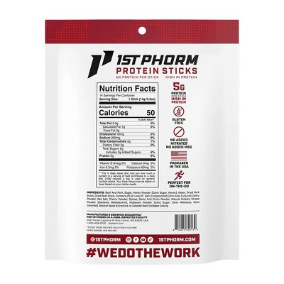 1st Phorm Seasoned BBQ Protein Mini Meat Sticks - 7oz/14ct