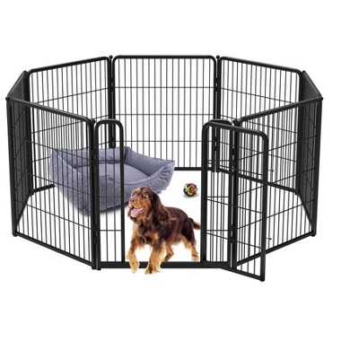 FXW Homeplus Indoor Dog Playpen - Stress-Free and Safe Play,Panels for Puppy and Small Dogs, Black│Patented