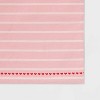 72" x 14" Cotton Dobby Stripe Table Runner Pink - Threshold™ - image 3 of 3