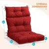 EAGLE PEAK Tufted Outdoor/Indoor High Back Patio Chair Cushions, Set of 2, 46'' x 22'' - 3 of 4