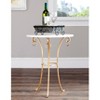 Tamara Ringed Round Top Gold Accent Table - Gold/White - Safavieh. - 2 of 4