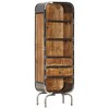 vidaXL Solid Wood Highboard - Mango Wood Storage Cabinet in Brown - Unique Rustic Style Stand with Ample Storage Space - 2 of 4