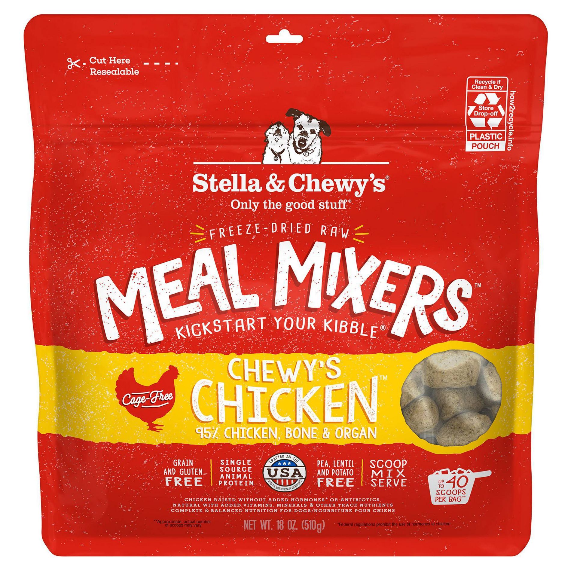 Stella & Chewy's Chicken Flavor Freeze-Dried Dry Dog Food - 18oz