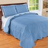 Collections Etc Camille Reversible Diamond Textured Quilted Bedspread - 2 of 3