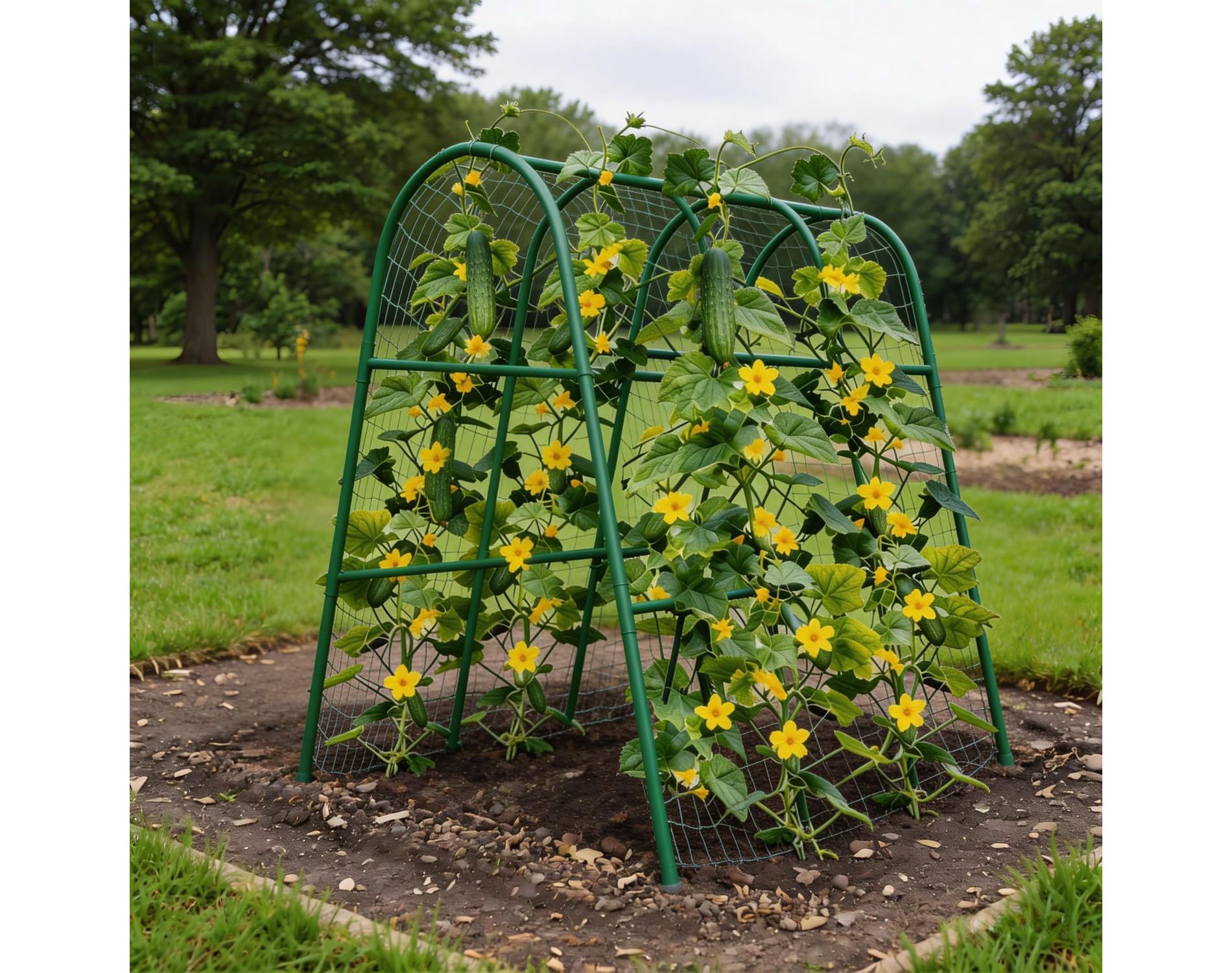 Sturdy Arched Support for Climbing Plants – U-Shaped Garden Trellis – Ideal for Vegetables, Cucumbers, Melons, Grapes, Roses