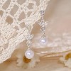 14k Gold Plated Pearl Drop Earrings: Dainty Dangle Earrings for Wedding & Formal Occasions - 4 of 4