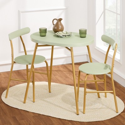 Best Choice Products 3-Piece Modern Oval Dining Table Set, Small Kitchen Dinette w/ 2 Chairs
