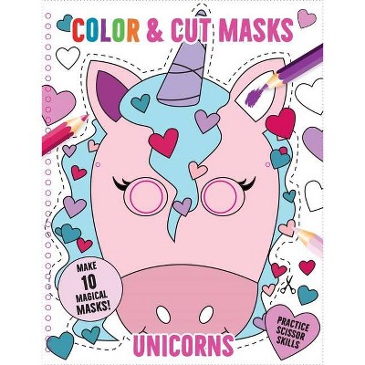 Color & Cut Masks: Unicorns - (Iseek) by  Insight Kids (Paperback)