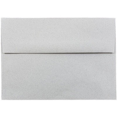 JAM Paper A7 Passport Invitation Envelopes 5.25 x 7.25 Granite Silver Recycled 25/Pack (71813)