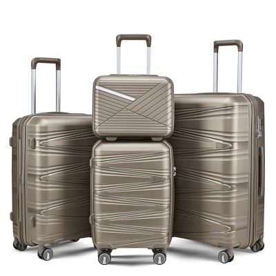 YONWAY 4 Piece Luggage Set, Expandable Carry On Luggage Set Hardshell, with TSA Lock & Spinner Wheels
