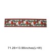 Unique Bargains Christmas Table Runner Plaid Border Christmas Ornament Polyester Red White Green 71x14 Inch 1 Pc - 3 of 4