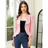 WhizMax Women's Business Casual Blazer 3/4 Sleeve Dressy Open Front Work Office Cardigan Cropped Suit Jacket - 3 of 4