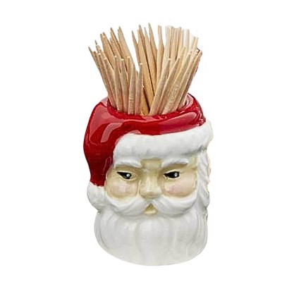 Tag 2.0 Inch Vintage-Looking Santa Toothpick Holder Christmas Entertainment Toothpick Holders