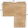 Storied Home Woven Bankuan and Rattan Stair Basket with Handles - 2 of 4