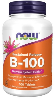 Vitamin B-100 Sustained Time Release by Now Foods  -  100 Tablet