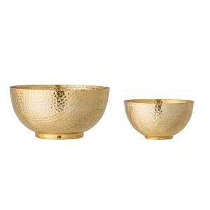 Storied Home Round Hammered Metal Bowls, Set of 2 Sizes - 1 of 4