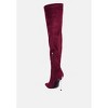 Jaynetts Stretch Suede Micro High Knee Boots Women - 3 of 4