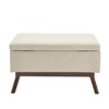 Grungis Modern Square Convertible Ottoman Bench with Storage, Mid Century Coffee Table Assembled for Living Room Entryway, Beige - 3 of 4