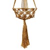 Olivia & May 8" Wide Bohemian Fabric Planter Pot Brown: Indoor Macrame Plant Hanger, No Assembly Required - 4 of 4
