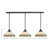 Toltec Lighting Any 3 - Light Chandelier in  Bronze with 15" Honey & Brown Mission Art Glass Shade - 2 of 2
