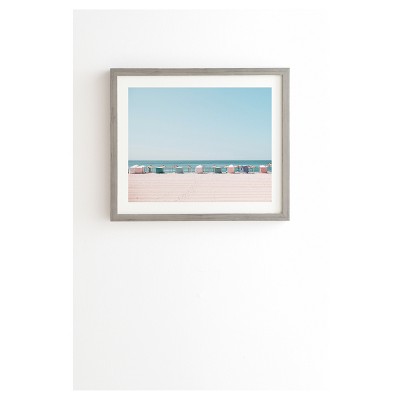 Hello Twiggs Beach Huts Framed Wall Art 14" x 16.5" - Deny Designs