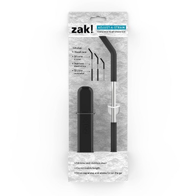 Zak! Designs Adjust-A-Straw with Case - Black