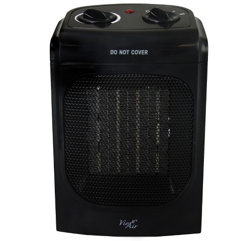 Vie Air 1500W Portable 2 Settings Black Ceramic Heater with