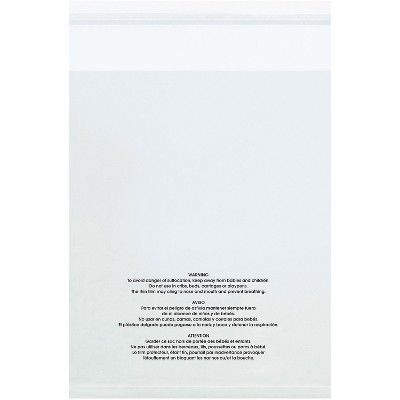 9" x 12" Reclosable Poly Bags 1.5 Mil Clear 100/Carton (PMV091215100)