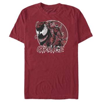 Men's Marvel Venom Carnage Mask Circle T-Shirt