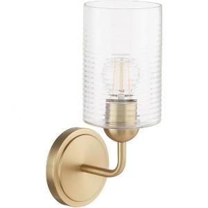 Quorum Lighting Charlotte 1 - Light Sconce in  Aged Brass - 1 of 3