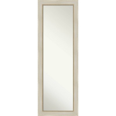 18" x 52" Parthenon Wood Framed Full Length On the Door Mirror Cream - Amanti Art