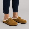 CUSHIONAIRE Haven Genuine Leather Clogs for Women – Faux Fur Lined  Slip-On Womens Shoes with Cork Footbed and Adjustable Buckle - 4 of 4
