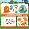 Kids Camping Set with Pop Up Play Tent Camping Toys with Battery Lantern and Drawstring Bag Indoor Outdoor Pretend Play, Christmas Birthday Gifts - 2 of 4