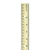 Westcott 12" Hole Punched Wood Ruler, Inches/Metric, w/Metal Edge, Pack of 36 - 3 of 3